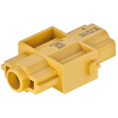Harting - Kontakteinsatz für Rechtecksteckverbinder GND Modul 09140013132 Kunststoff, gelb, Bu − 2 Stück