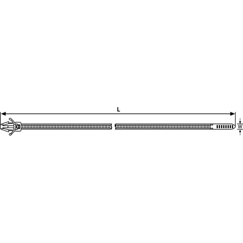 HellermannTyton - Kabelbinder Befestigungsbinder T50RSFM-N66-NA-C1 − 100 Stück