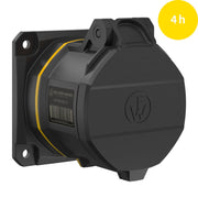 Walther Werke - CEE-Anbausteckdose (IEC 60309) CEE NEO Anbaudose FW431504CC gerade 32A 5P 4h