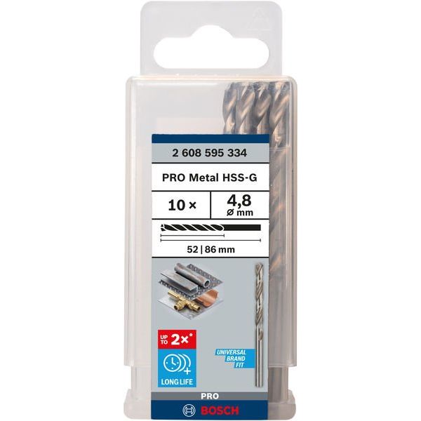 Bosch - Bohrer PRO Metal HSS-G 2608595334 Spiralbohrer 4,8 x