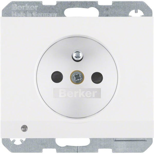 Berker - Steckdose pows/gl 6765107009 m.Schutzkontaktstift