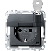 Merten - Steckdose SCHUKO-Steckdose anth MEG2315-0414 Klappdeckel
