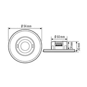 ESYLUX - Bewegungsmelder/Präsenzmelder komplett Bewegungsmelder UP PD-FLAT 360i/8 RD BK rund schwarz