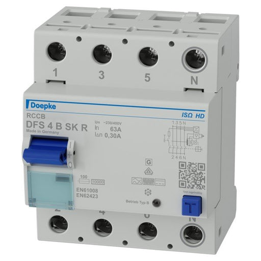 Doepke - Fehlerstrom-Schutzschalter FI-Schalter DFS4 #09146849HD 063-4/0,30-BSKRISOHD