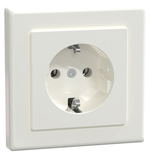 Merten - Steckdose SCHUKO-Steckdose pws/gl MEG2301-1419 volle Abdeckplatte