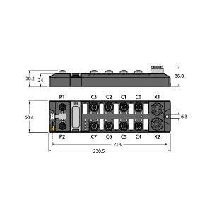 Turck - Feldbus, Dez. Peripherie - Digitales Ein-/Ausgangs-Modul Multiprotokoll-I/O-Modul TBEN-L5-8DIP-8DOP kompakt