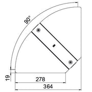 OBO Bettermann - Deckel Bogen für Kabeltragsystem Deckel für Bogen RBD W 300 DD winkelverst. B100mm