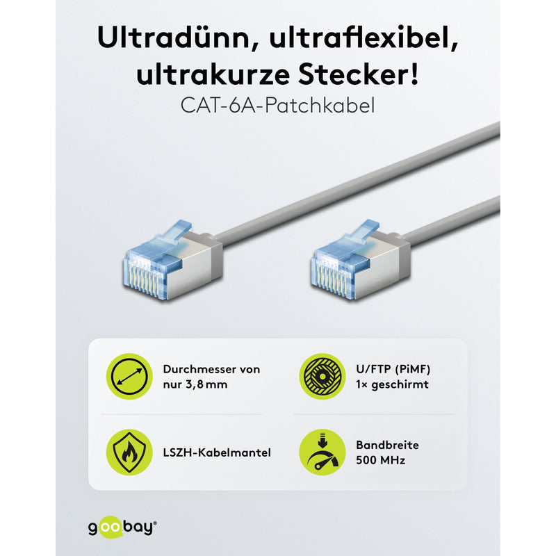 Goobay - Patchkabel Kupfer Patchkabel U/FTP Cat6 74317 Ultraflexibel,slim,s