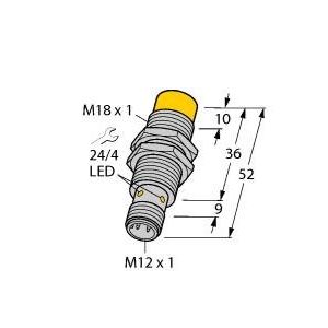 Turck - Induktiver Näherungsschalter Sensor NI14-M18-AP6X-H1141 induktiv − 1 Stück