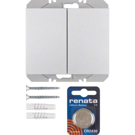 Berker - Bussystem-Hand-/Wandsender KNX-Funk Wandsender 2fach 85656277 alu lackiert