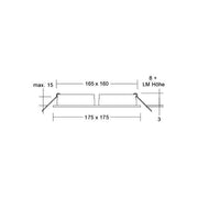 Brumberg Leuchten - Downlight/Strahler/Flutlicht Einbaumodul quadratisch 45030550 4-fach