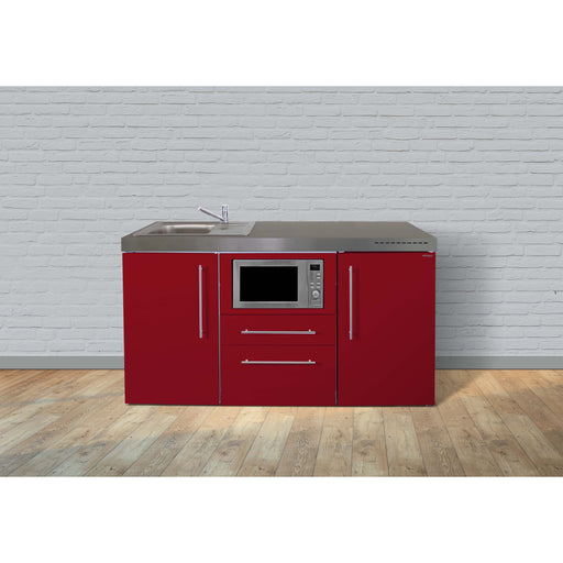 Stengel - Mini-Küche Miniküche Premiumline MPMBR160KSMWKSrBl2S Bordeauxrot