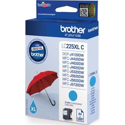 Brother - Verbrauchsmaterial für Telefax/Drucker/MFC Tintenpatrone LC-225XLC cyan