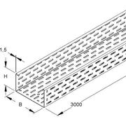 Niedax - Kabelrinne Rinne inkl.Verbinder RS 110.200 − 3 Meter