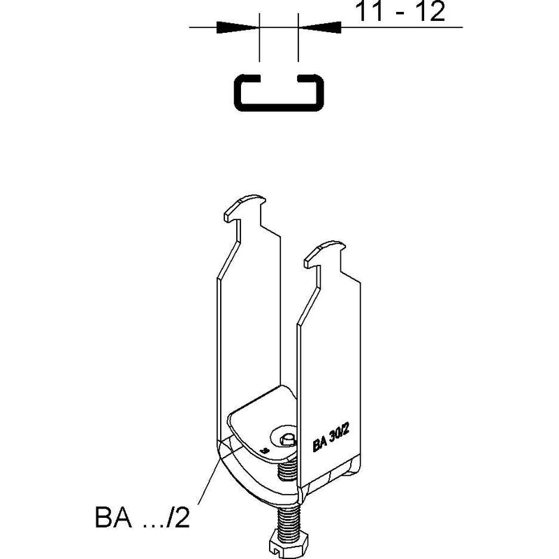 Niedax - Bügelschelle BA 30/2 − 100 Stück