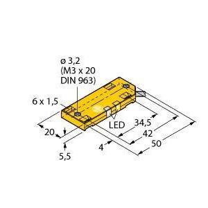Turck - Kapazitiver Näherungsschalter Sensor BC5-QF5.5-AN6X2/S250 kapazitiv − 1 Stück