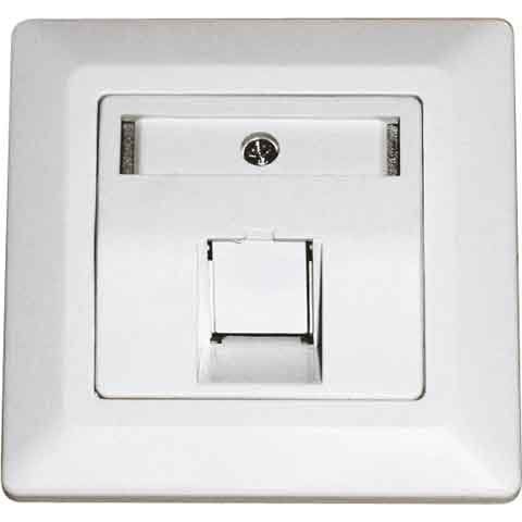 Dätwyler IT Infra - Kommunikationsanschlussdose Kupfer UP-K Dose,leer,schräg 185866 rws f.1xRJ45 KeysMod