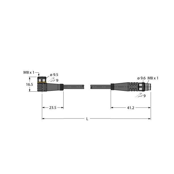 Turck - Konfektioniertes Sensor-Aktor-Kabel Aktuator- u. Sensorleitung PKW4M-2-PSG4M/TXL PUR − 1 Stück