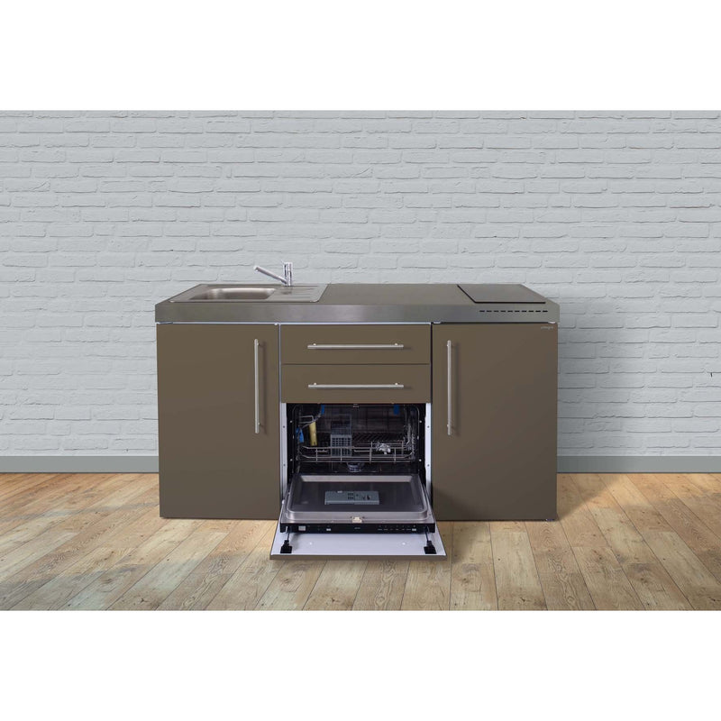Stengel - Mini-Küche Miniküche Premiumline MPGSMM160KSGSGKFreBl Mokka metallic
