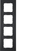 Berker - Abdeckrahmen Rahmen anth/matt 10146626 4fach