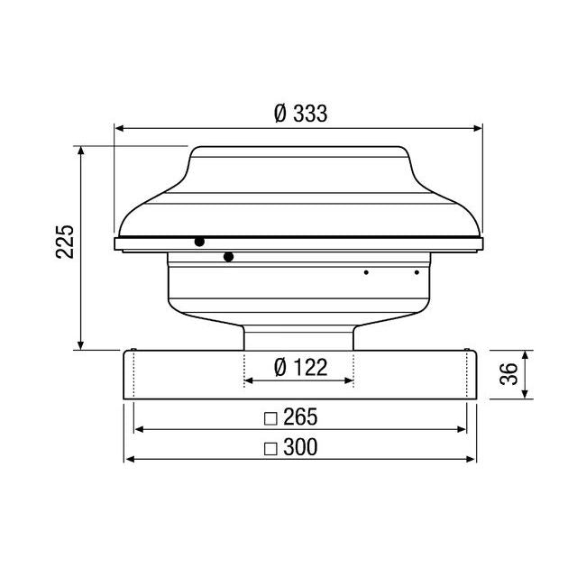 Maico - Ventilator für Dacheinbau Radial-Dachventilator EHD 12 DN 125