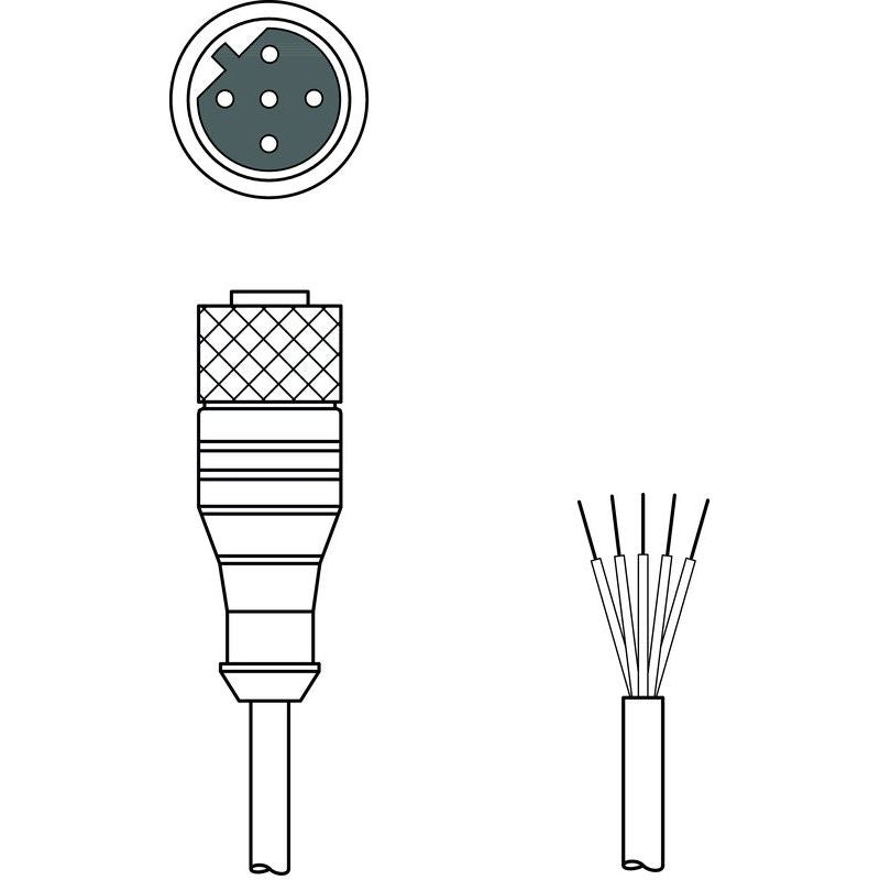 Leuze - Konfektioniertes Sensor-Aktor-Kabel Anschlussleitung KB SSI/IBS-30000-BA