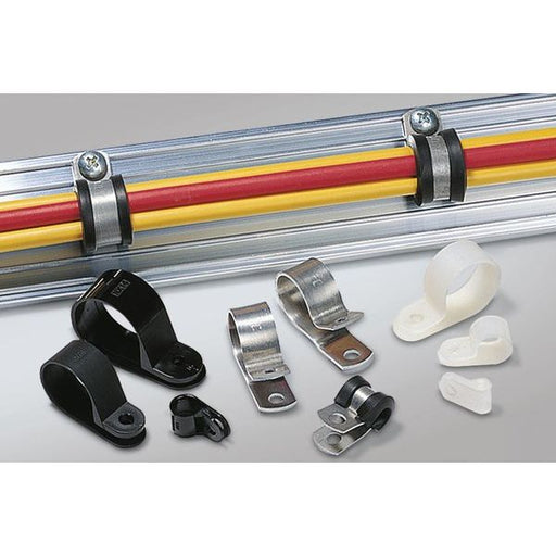 HellermannTyton - Befestigungsschelle für Kabel/Rohre Befestigungsschelle ALU4-ALU-NA-C1 − 100 Stück
