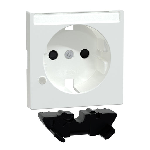 Merten - Abdeckung/Bedienelement für Installationsschalterprogramme Zentralplatte aws/gl MEG2333-0325 f.Steckdose K-Licht