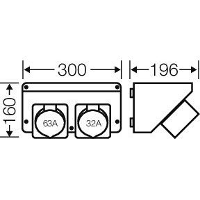 Hensel - Pultsystem Mi Connection Box Mi CB 14 63A,5p,400V,6h