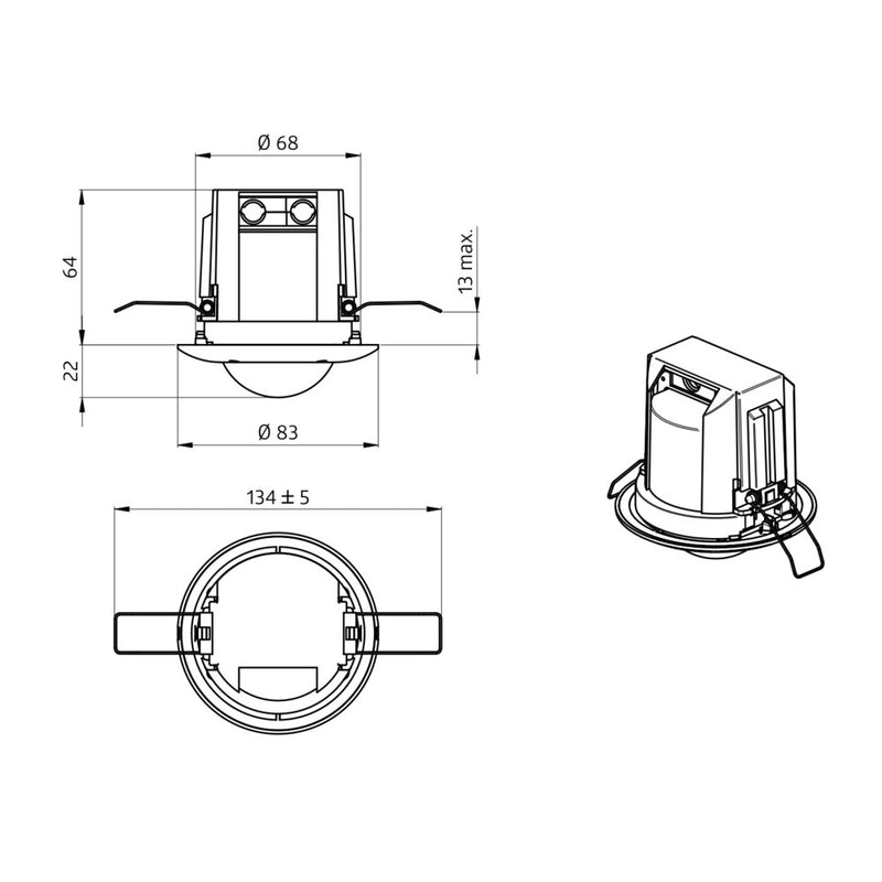 BEG Brück Electronic - Gasdetektor Sensor OCCULOG-1C-DE Deckenmontage