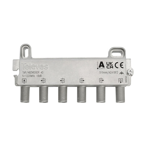 Televes - Abzweiger und Verteiler Abzweiger 4f. AZ418FZ 5-1218 MHz AD: 18 dB