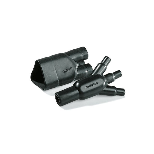 HellermannTyton - Aufteilkappe Warmschrumpfteil 304-1-G PO-X BK 3- Fingerstück − 100 Stück