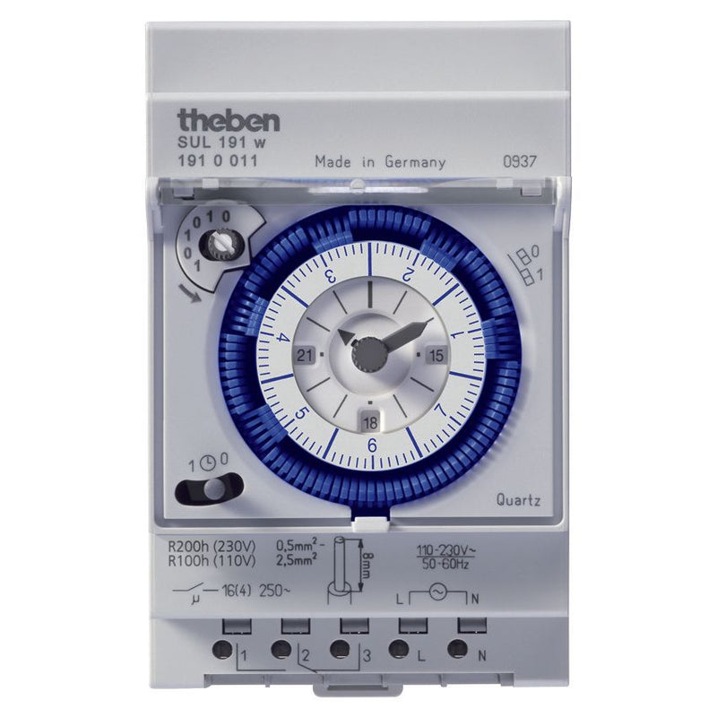 Theben - Verteilerschaltuhr analog Schaltuhr SUL 191 w