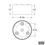 LTS Licht&Leuchten - Downlight/Strahler/Flutlicht LED-Anbaudownlight VTFM-A101.827/DALIws 827, DALI, ws