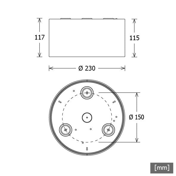 LTS Licht&Leuchten - Downlight/Strahler/Flutlicht LED-Anbaudownlight VTFM-A101.827/DALIws 827, DALI, ws