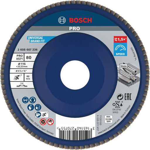 Bosch - Trenn-/Schleifscheibe PRO X571 2608607336 Fächerschleifscheibe