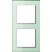 Jung - Abdeckrahmen Glasrahmen 2-fach mt/ws AC 582 GL WMT waage/senkrecht