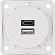 Berker - USB-Spannungsversorgung USB Ladesteckdose 926202509 230V,2fach,3A,A+C