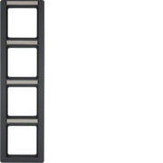 Berker - Abdeckrahmen Rahmen 10146016 4-fach mit BF