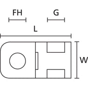 HellermannTyton - Befestigungssockel und -element für Kabelbinder Schraubsockel CTAM1-PEEK-BGE-C1 20,4 x 10,2 − 100 Stück