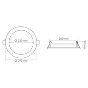 Nobile - Decken-/Wandleuchte LED-Panel Flat 1574081112 830, 350mA, titan