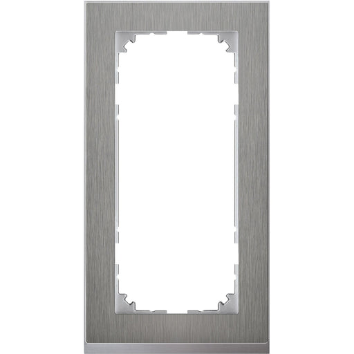 Merten - Abdeckrahmen Decor-Rahmen 2-fach MEG4025-3646 Edelstahl/aluminium
