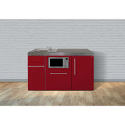 Stengel - Mini-Küche Miniküche Premiumline MPGSMBR150GSMWBliS Bordeauxrot