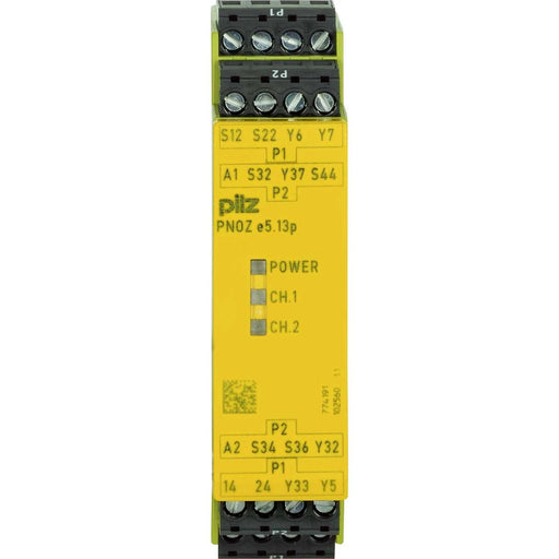 Pilz - Gerät zur Überwachung von sicherheitsgerichteten Stromkreisen Kombigerät Not-Aus+Schutzt PNOZ e5.13p #774191 24VDC 2so