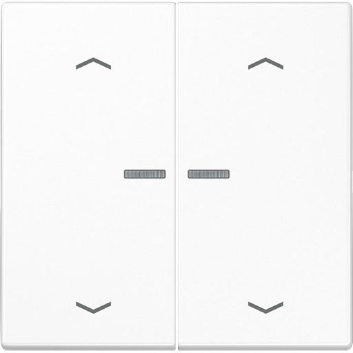 Jung - Abdeckung/Bedienelement für Installationsschalterprogramme Wippe Symbole/Lichtl.aws LS 995 KO5MP WW für Taster 2-fach