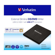 Verbatim - DVD-Player/-Recorder DVD Recorder USB 3.2 43886 8x/6x/24x, Slimline