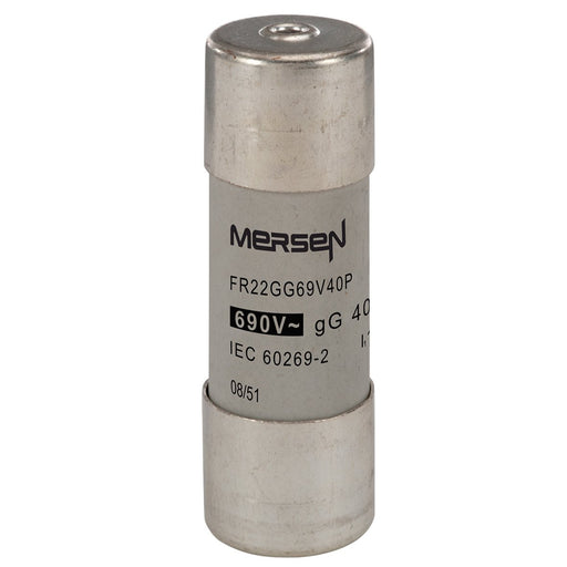 Mersen - Zylindrische Sicherung Sicherungseinsatz zylindr. FR22GG69V40P gG 22x58 40A − 10 Stück