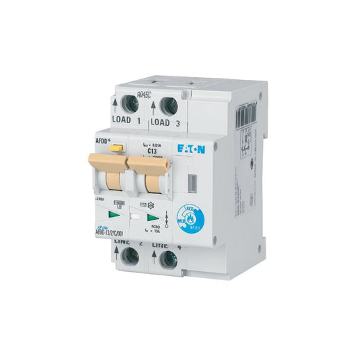 Eaton - Kombination FI-Schalter/Leitungsschutzschalter mit Zusatzeinrichtung Brandschutzschalter AFDD-13/2/B/003-A 2polig, B13A, 30mA