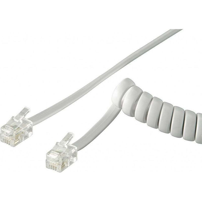 Goobay - Zubehör/Ersatzteile für schnurgebundenes Telefon Telefonhörer-Spiralkabel 68601 4m,ws,St/St
