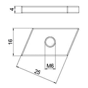 OBO Bettermann - Gleitmutter ACMSN M6 ZL M6, für Profilsch